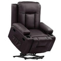 Brown Power Lift Recliner Chair with Massage & Heat S2778