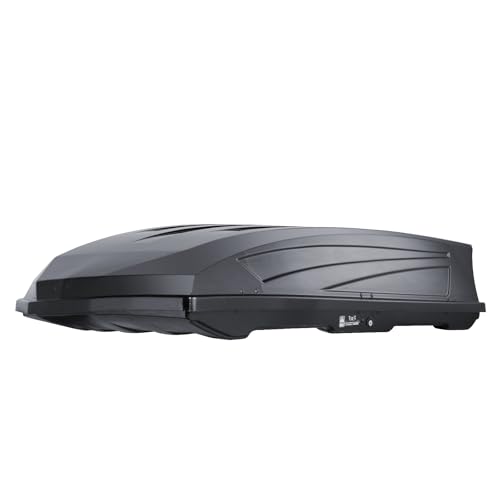 Black 22 Cubic Feet ABS Hard Shell Roof Box with Dual-Sided Opening E265