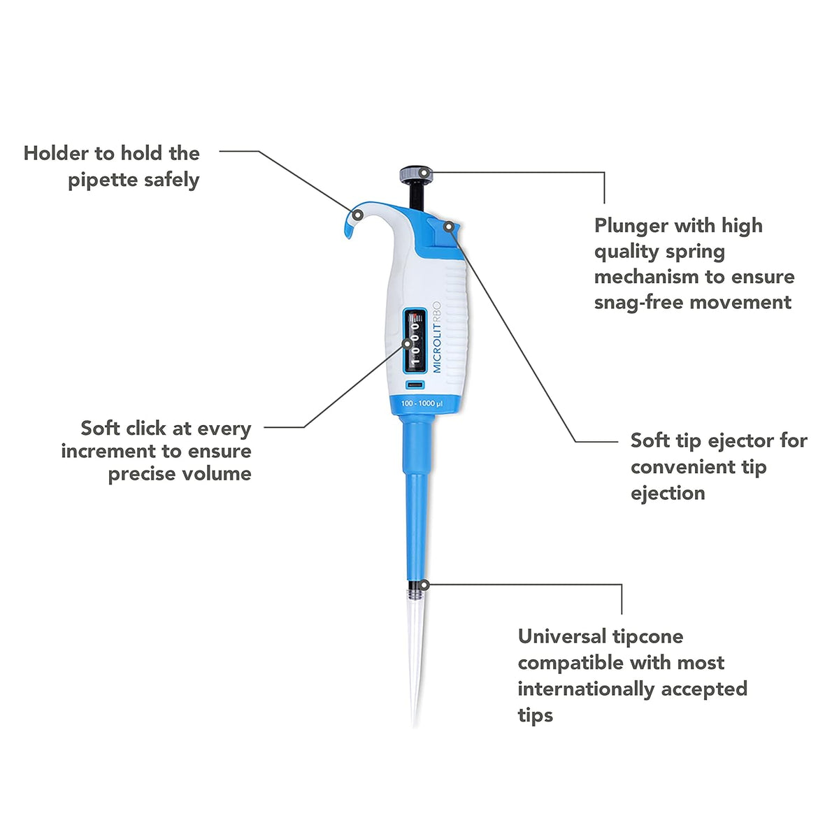 Single Channel Adjustable Volume 0.2-2ul Pipette X79486