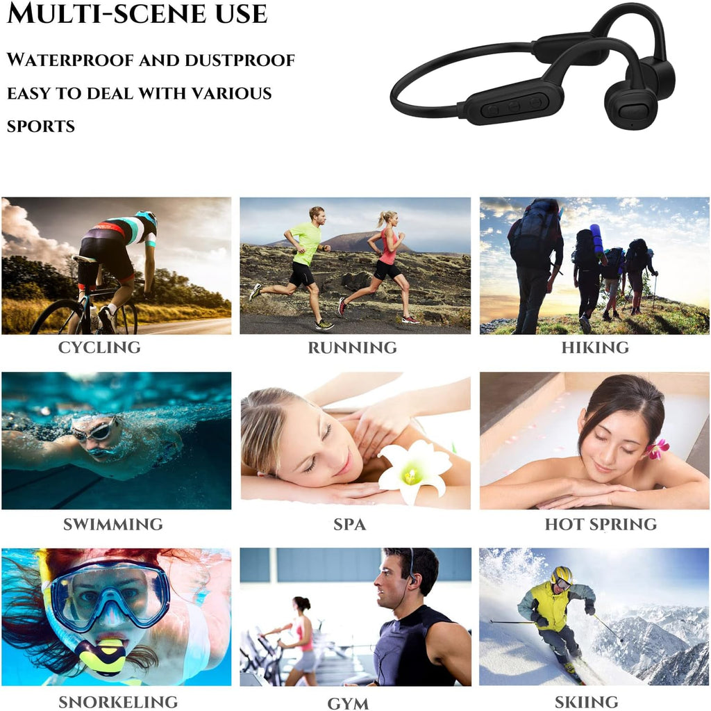 Bone Conduction Swimming Headphones IPX8 Waterproof 16GB Mp3 Player Open Ear R772