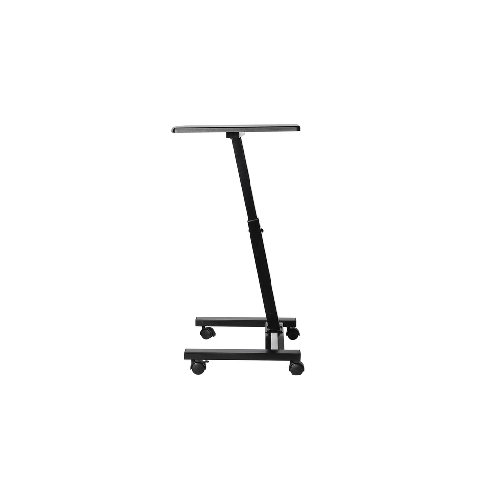 Black Height Adjustable Mobile Laptop Cart Desk with Wheels Y72073