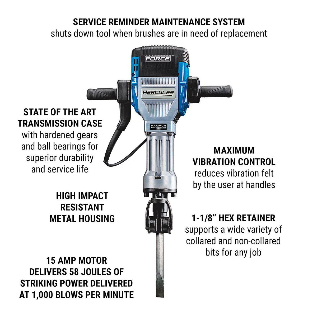 15 Amp 66 lb. Hex Breaker Hammer S3865