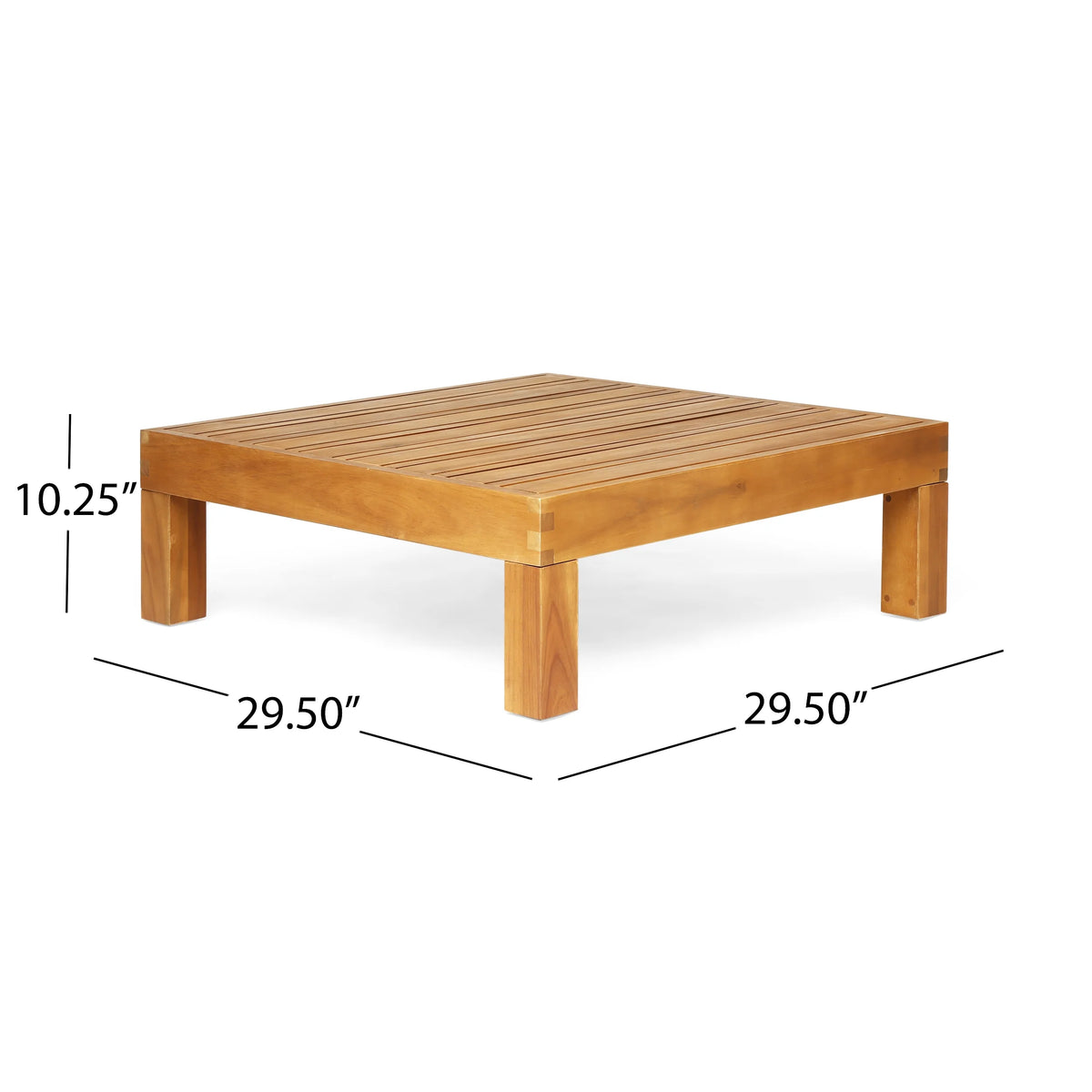 Teak and Blue Acacia Wood 5 Seater Sofa Chat Set O582766