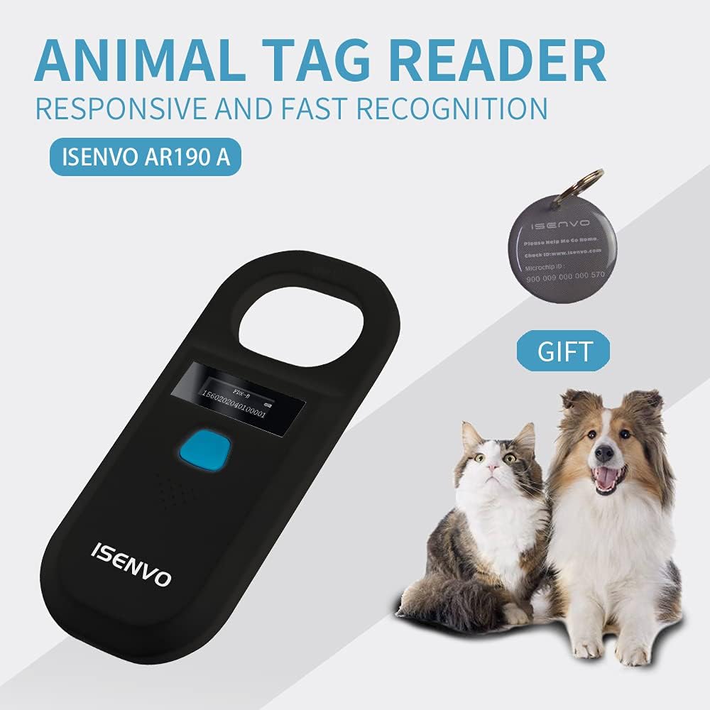 Rechargeable RFID Micro Chip Scanner 134.2kHz 125kHz Pack of 2 J6200