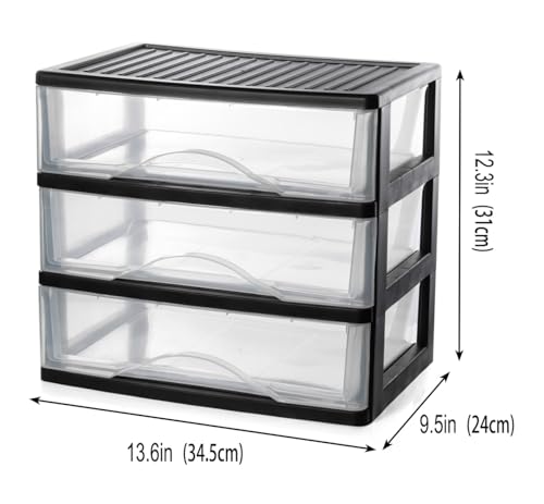 Medium 4 Drawer Clear Stacking Desktop Organizer E187070