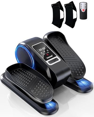 Under Desk Elliptical Machine, 12 Adjustable Speed Portable Seated Pedal Exerciser with Remote Control G96316
