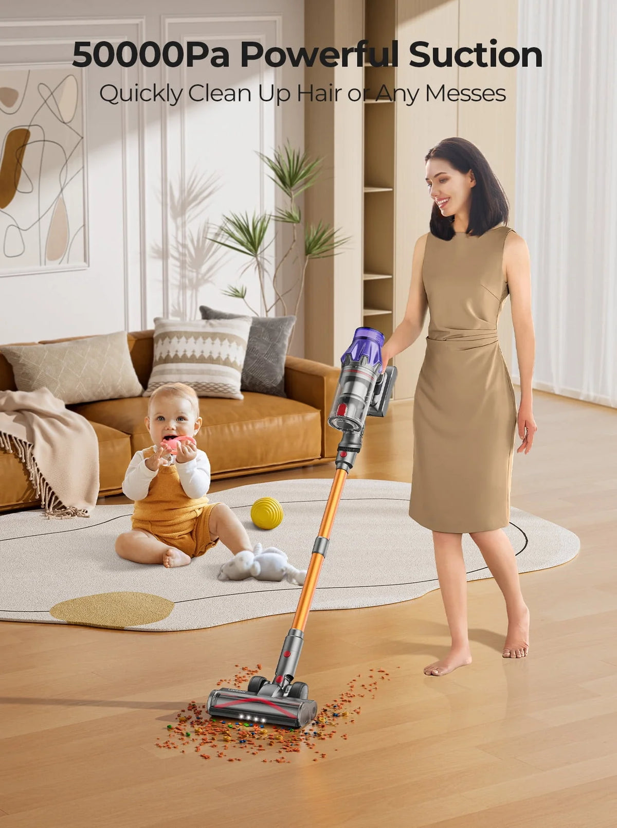 Cordless Stick Vacuum Cleaner Lightweight D7766