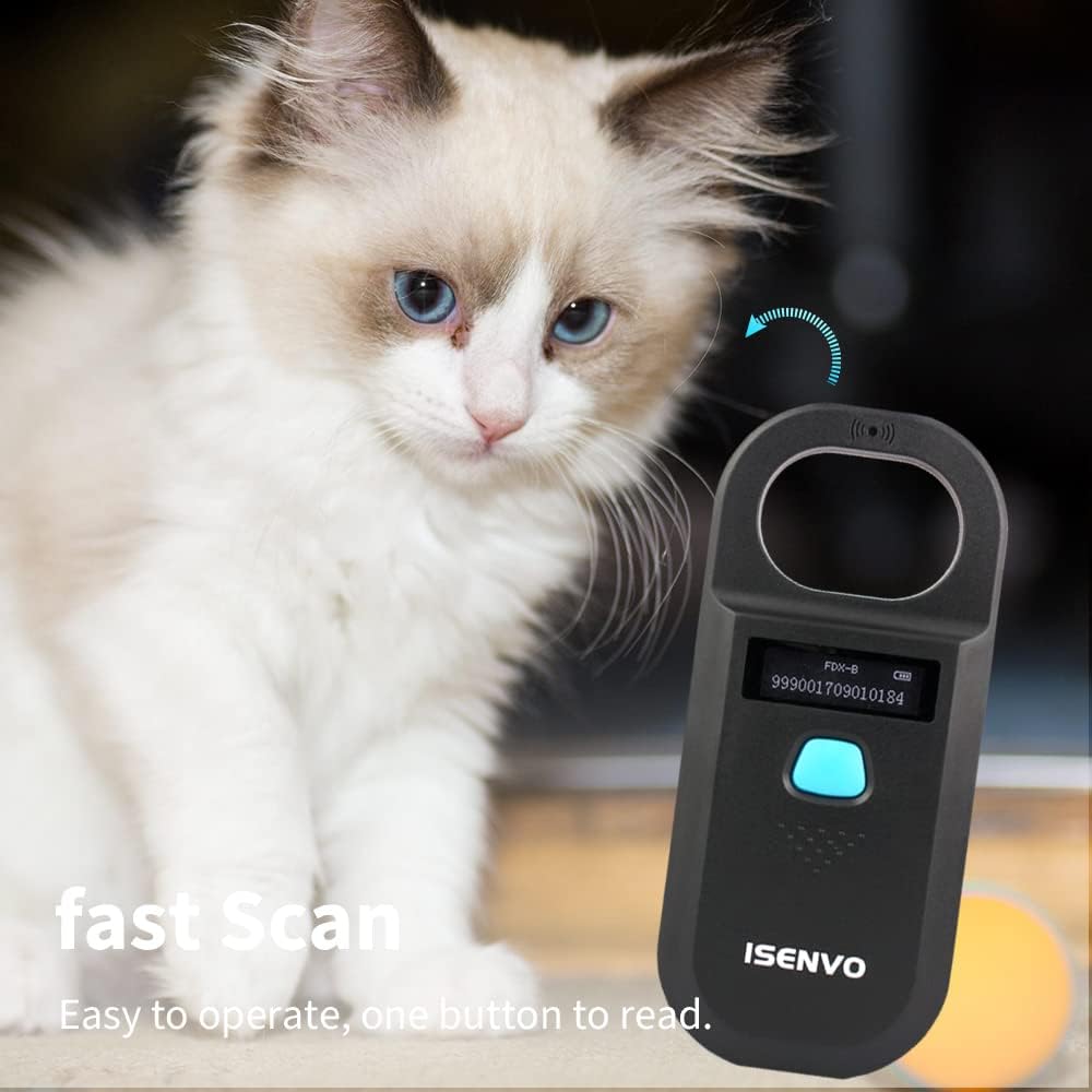 Rechargeable RFID Micro Chip Scanner 134.2kHz 125kHz Pack of 2 J6200