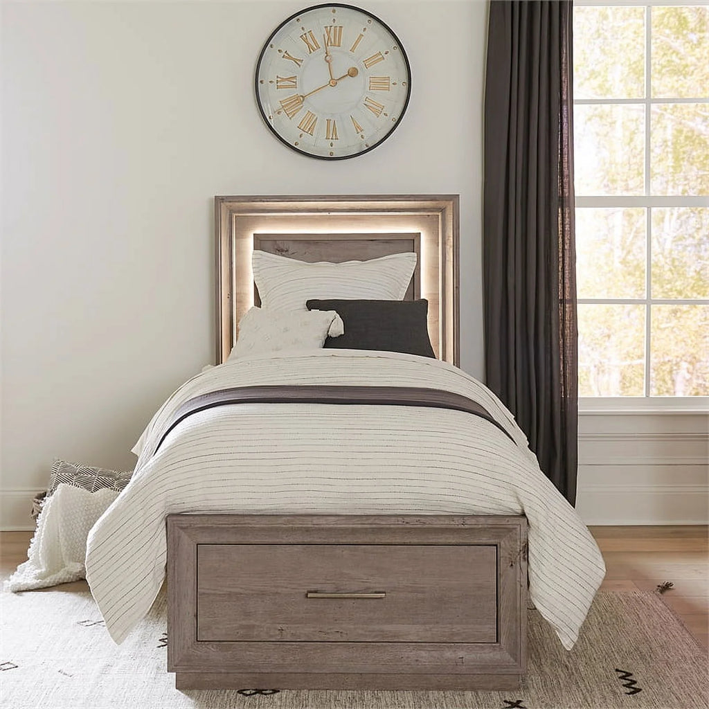 Contemporary Wood Full Storage Bed W838