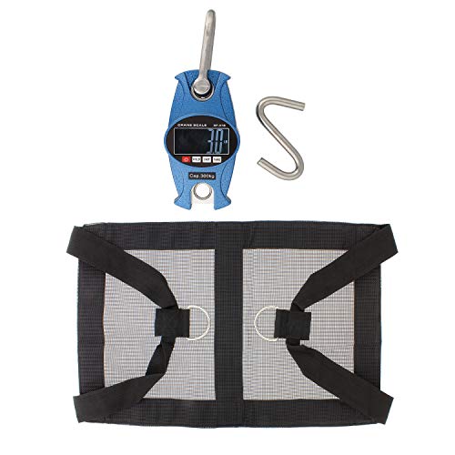 Digital Hanging Scale Blue Calf Scale & Calf Sling for Weighing 660 lb Mini Crane Scale & Livestock Sling M556132