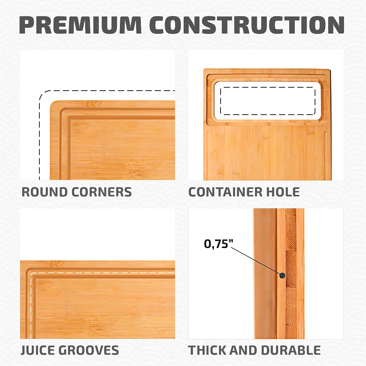 Bamboo Cutting Board With Containers Set Of 9 Over The Sink Chopping Board With Collapsible Strainers Q706