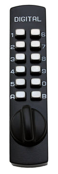 Mechanical Keyless Hook Bolt Sliding Door Lock, Jet Black C9432