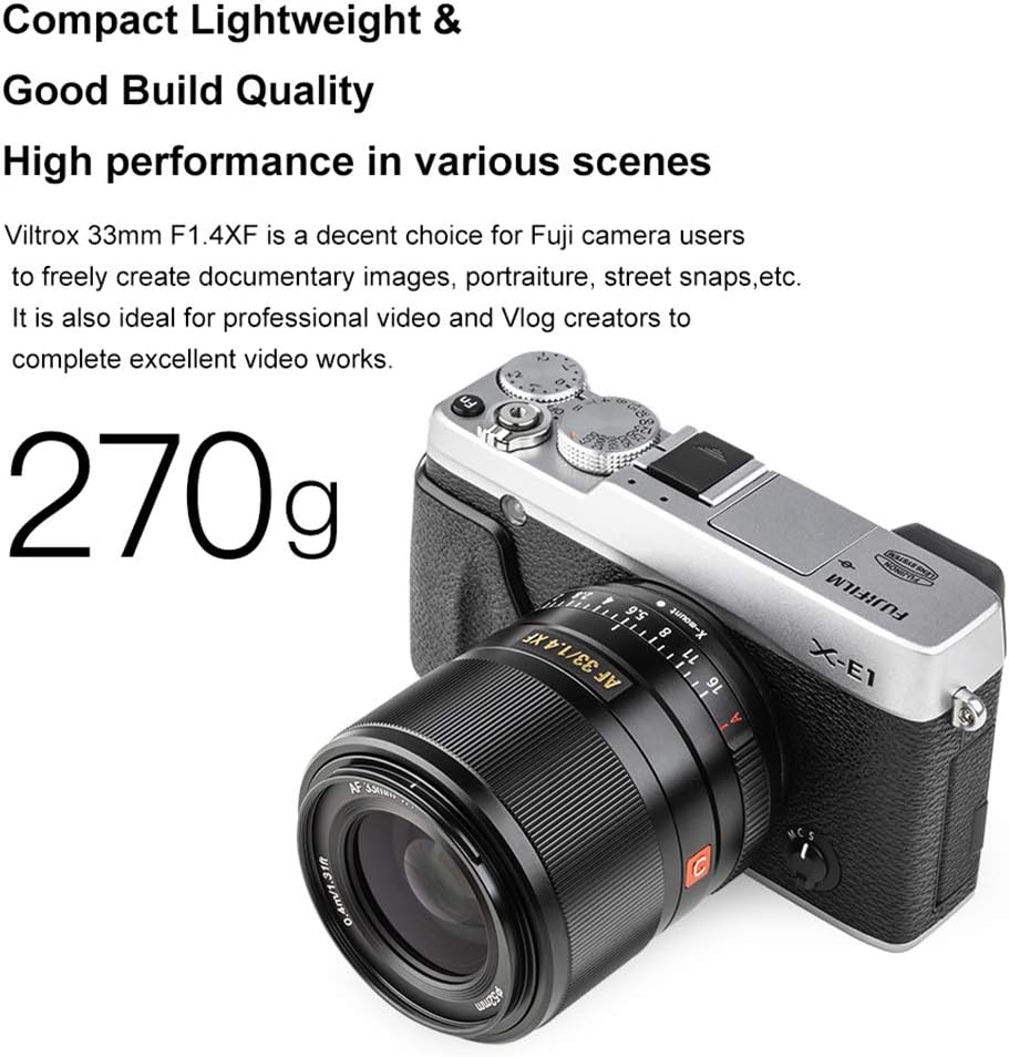 33mm F1.4 Auto-Focus Portrait Lens for Fujifilm X-Mount Camera D9911