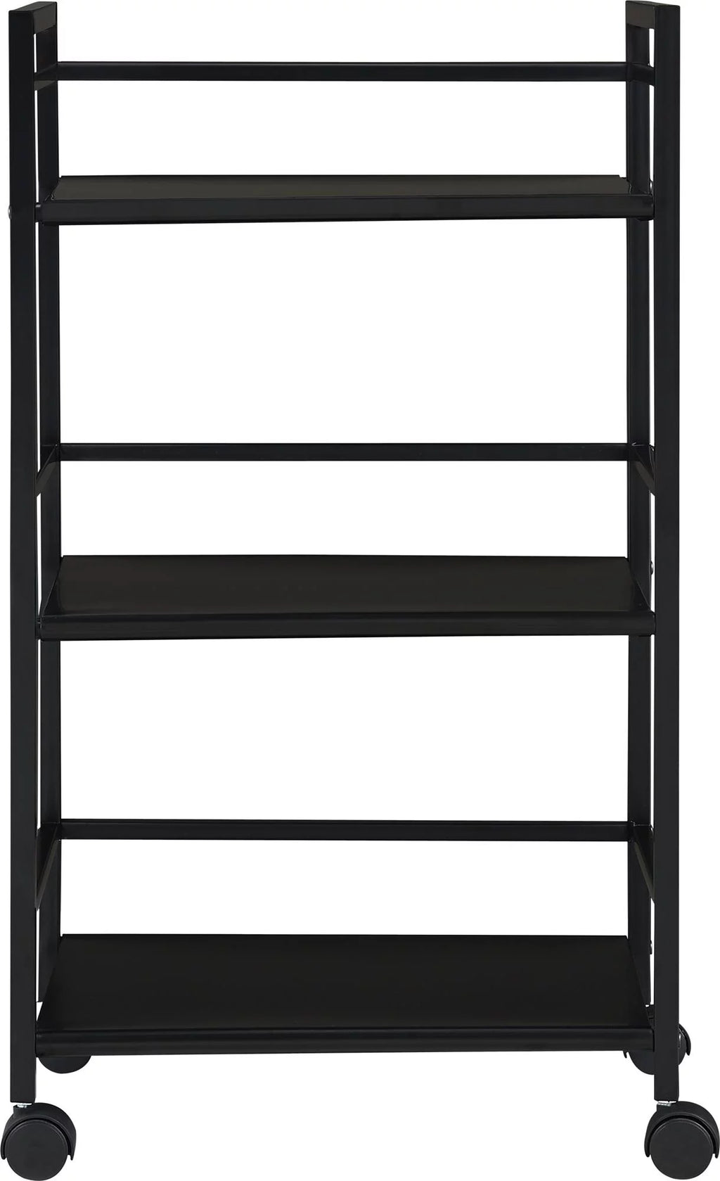 3 Shelf Metal Rolling Utility Cart, Black S455