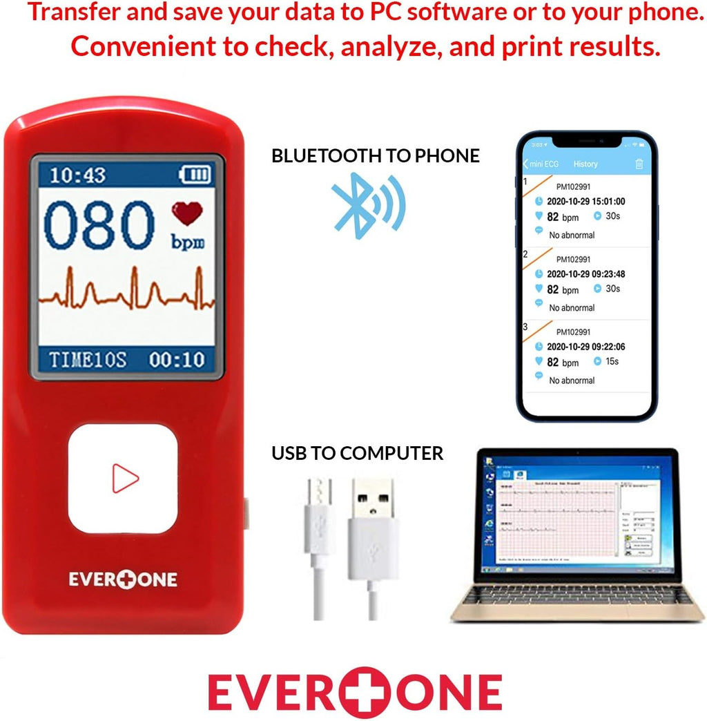 Portable Bluetooth ECG/EKG Monitor C429