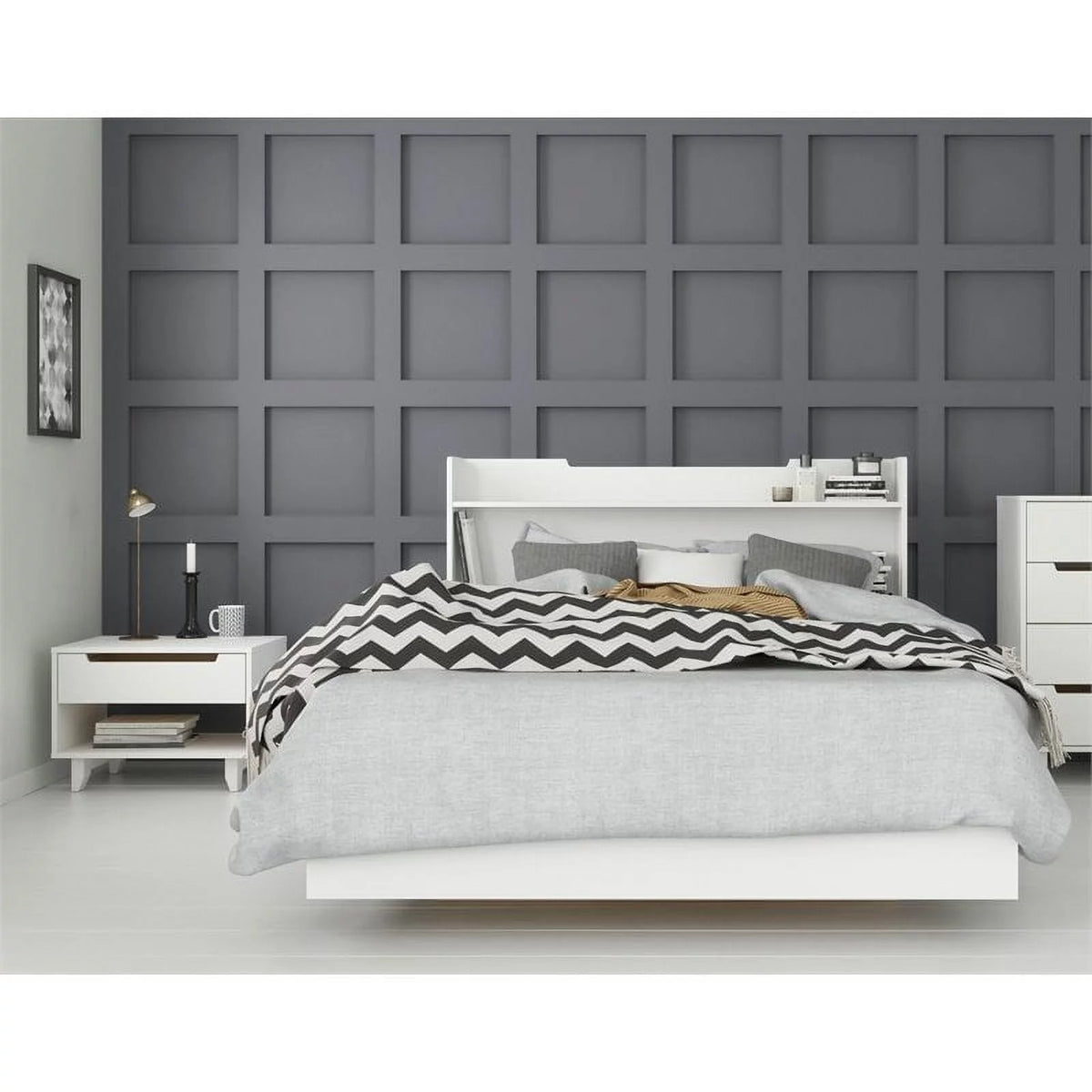 3 Piece Full Size Bedroom Set in White K333
