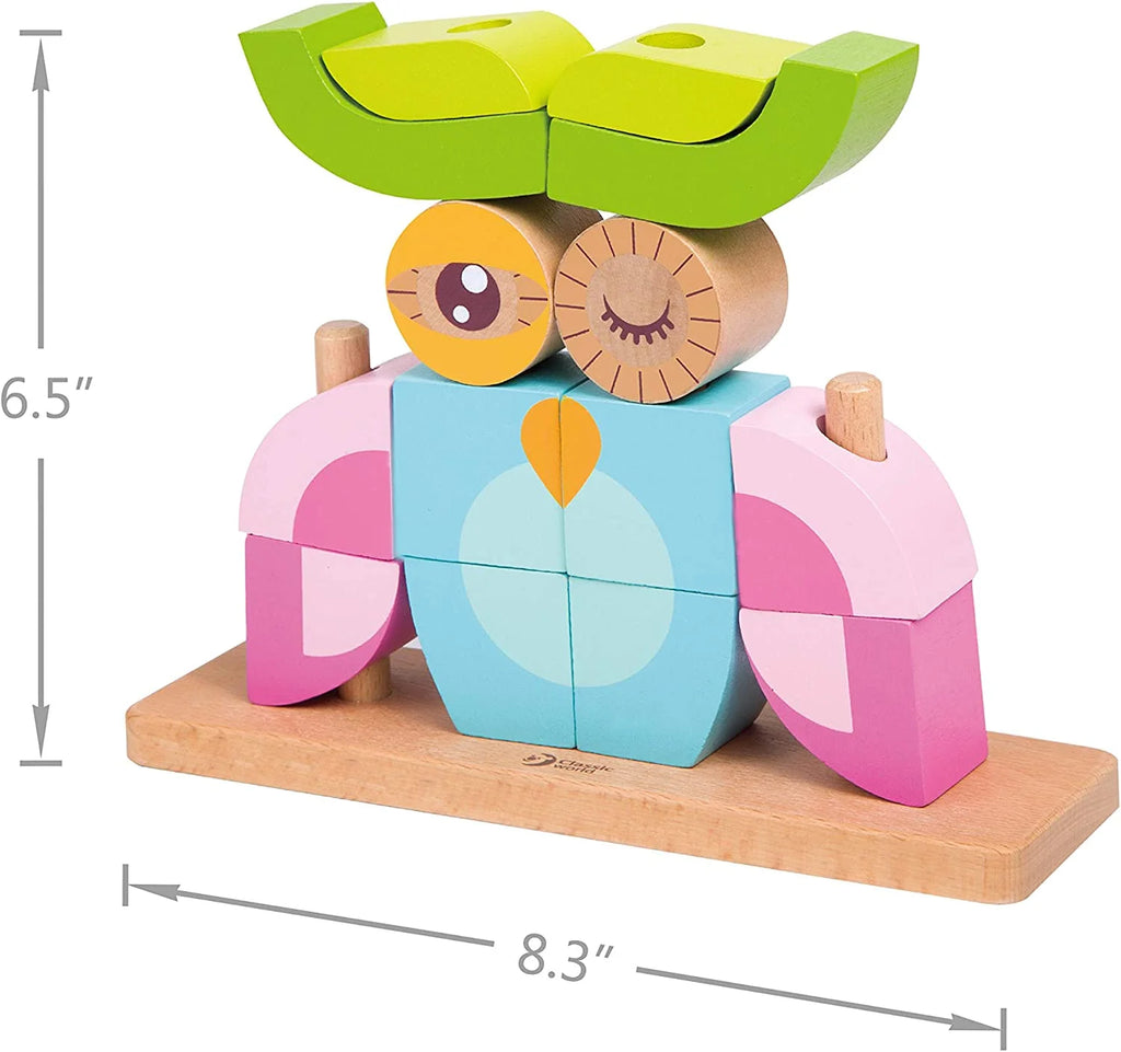 Wooden Stacking Owl Blocks Set A216566