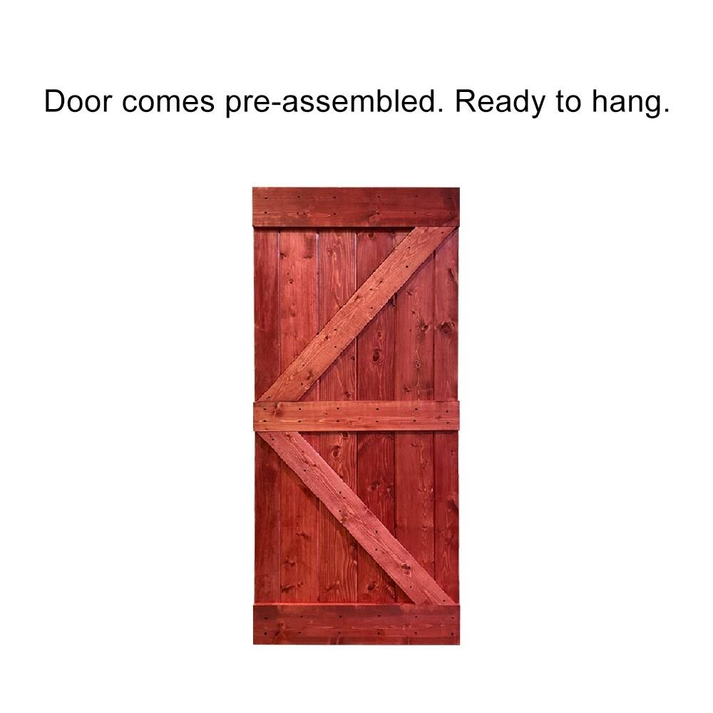 42 in. x 84 in. Solid Pine Wood Interior Sliding Barn Door Slab I91894