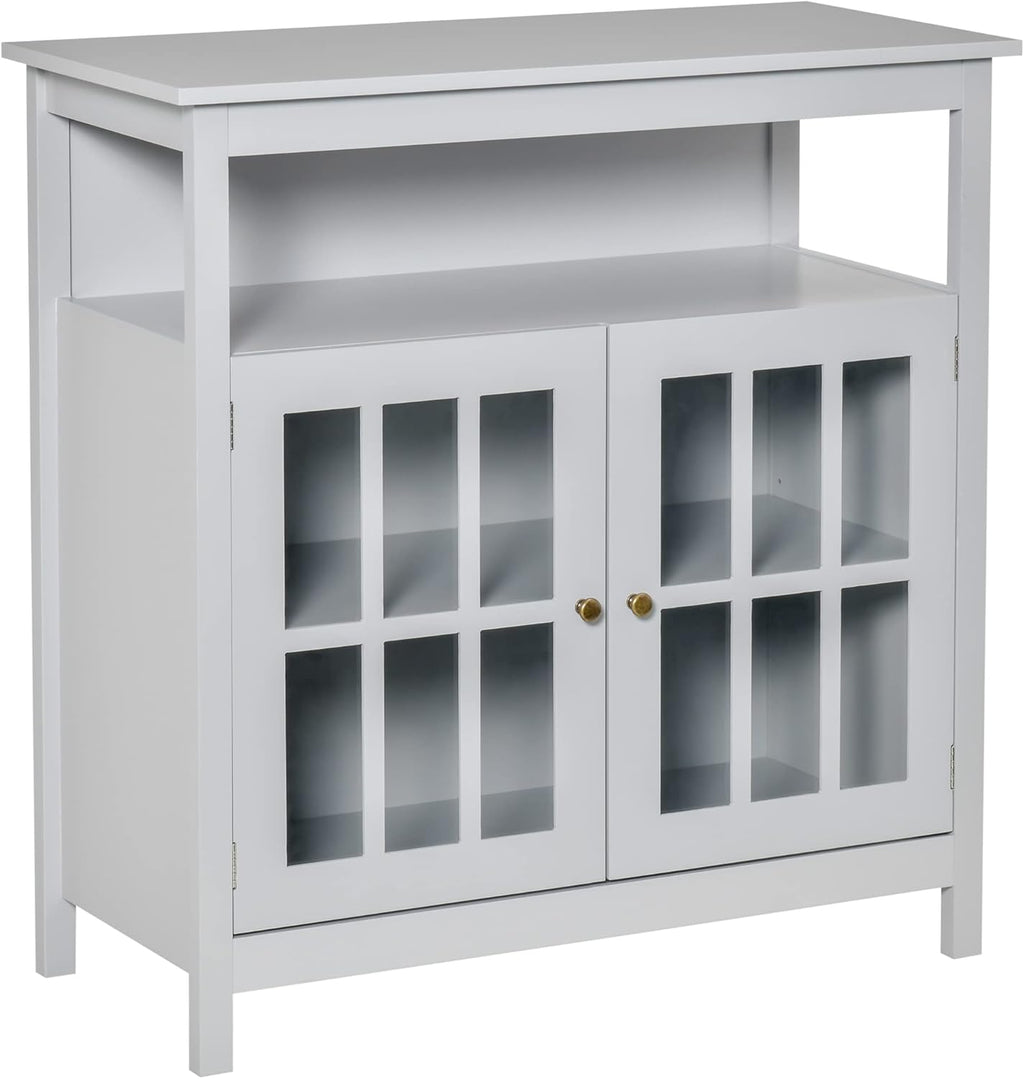 Cherry Wood Kitchen Storage Sideboard Cabinet with Glass Door Z665