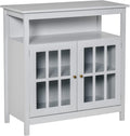 Cherry Wood Kitchen Storage Sideboard Cabinet with Glass Door Z665
