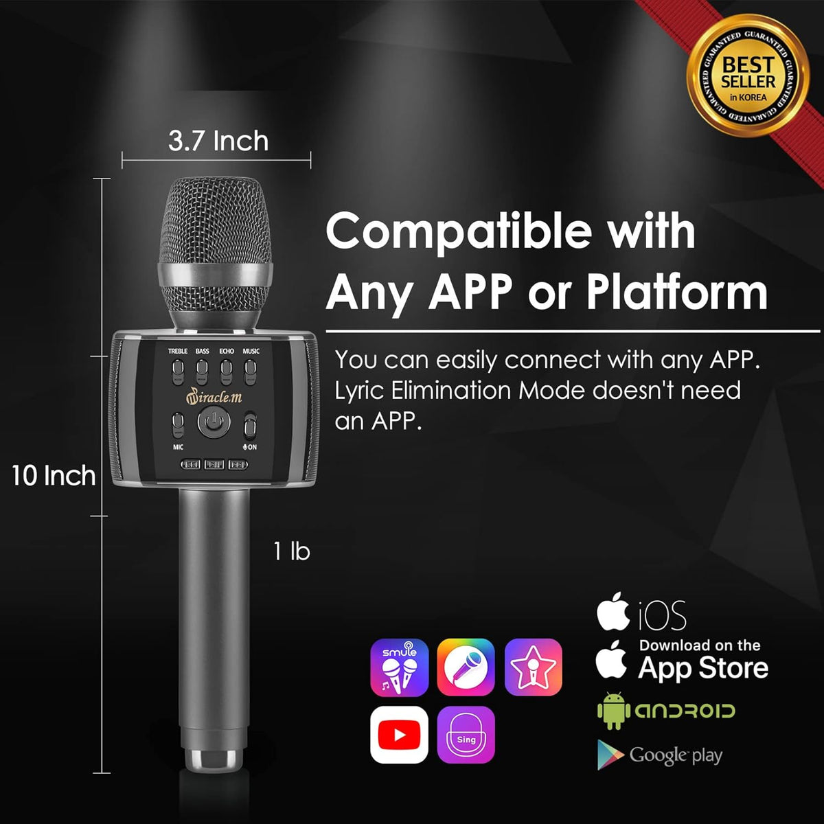 Bluetooth Karaoke Microphone with Speaker P645096