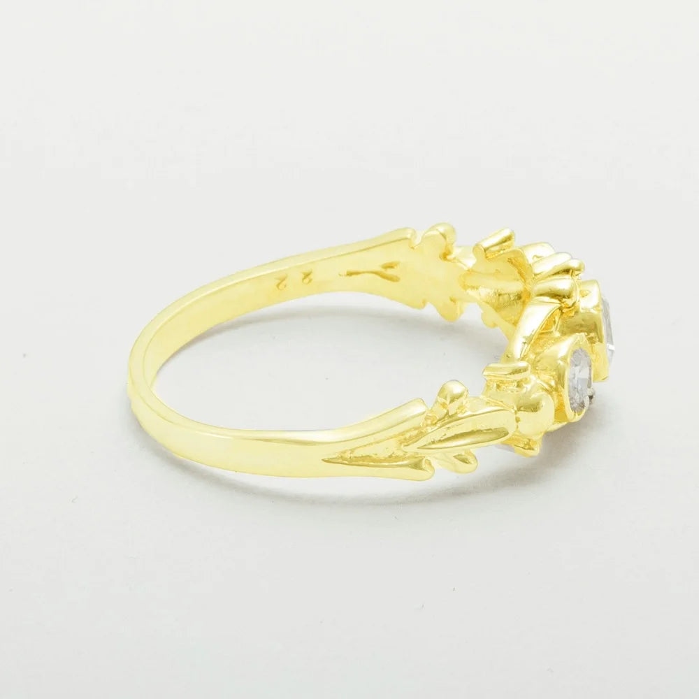 9k Yellow Gold Cubic Zirconia Womens Ring J2268