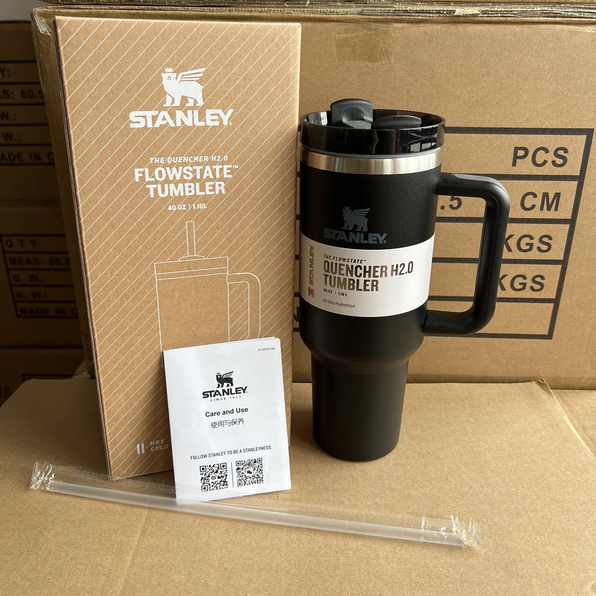 40oz Stainless Steel Tumbler Black Y813