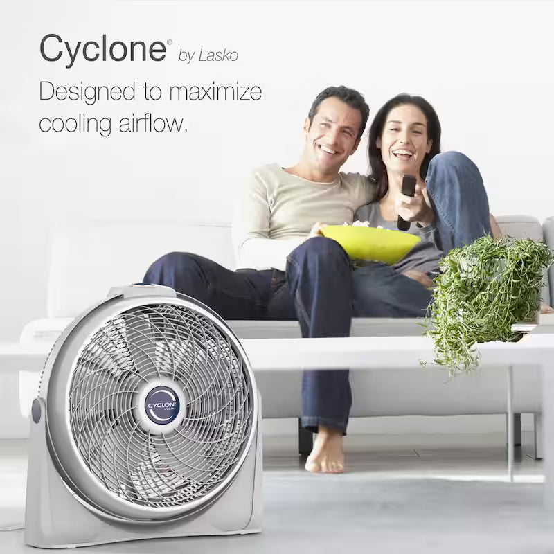 White 3 Speed 20 in. Floor Fan A6817