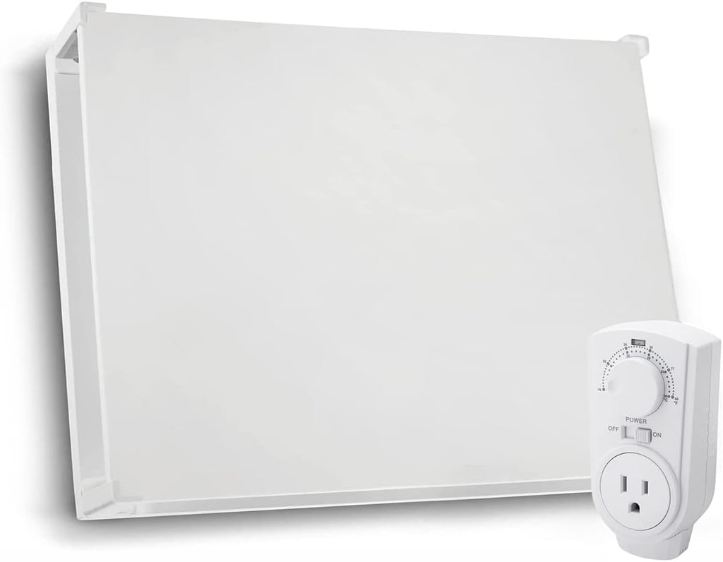 Wall Mount 250 Watt Splashproof Convection Heater with Glass Heat Guard Cover N6260