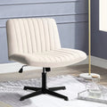 Armless Fabric Padded Swivel Office Chair K360845