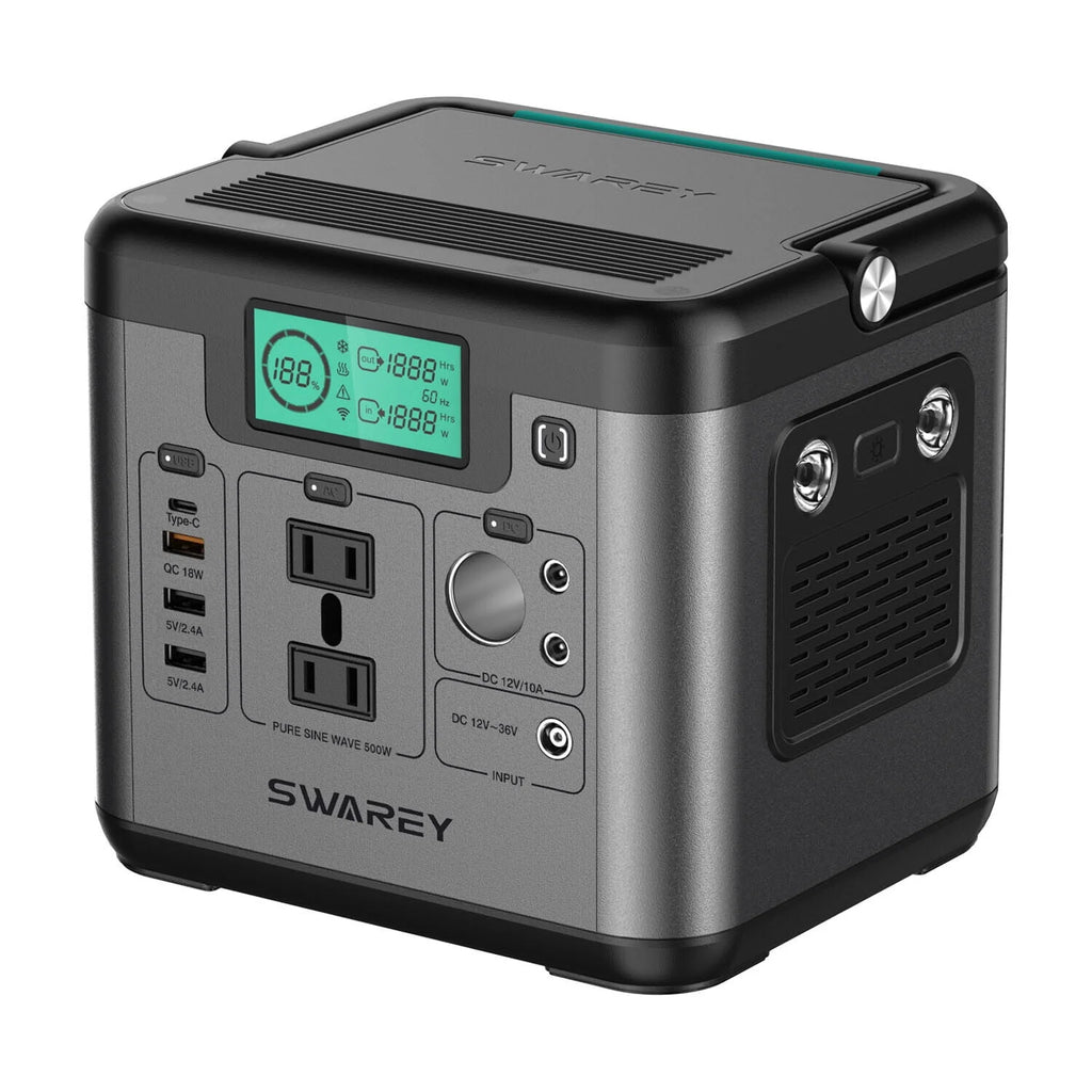 518Wh Solar Generator Power Station with 100W Solar Panel O520839