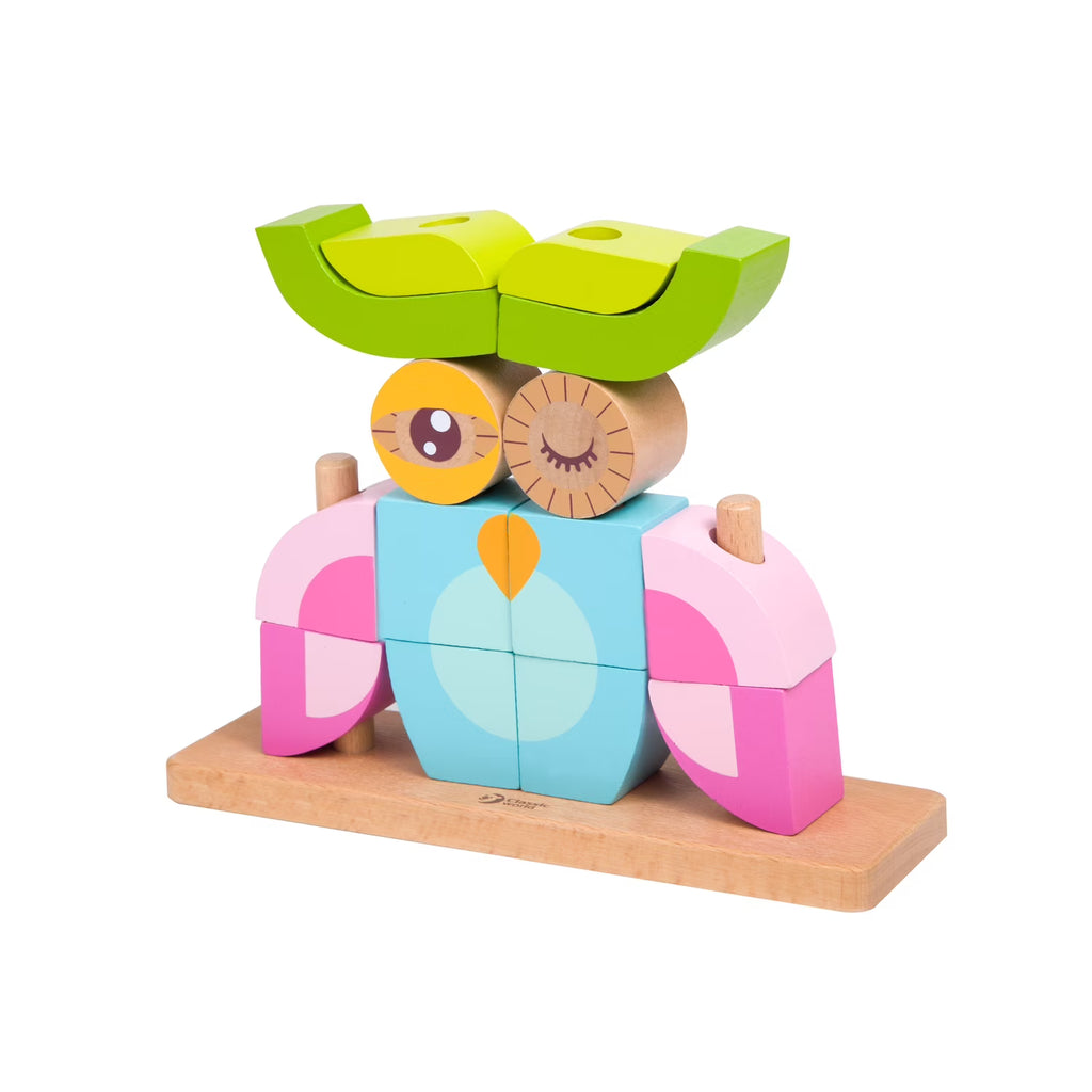 Wooden Stacking Owl Blocks Set A216566