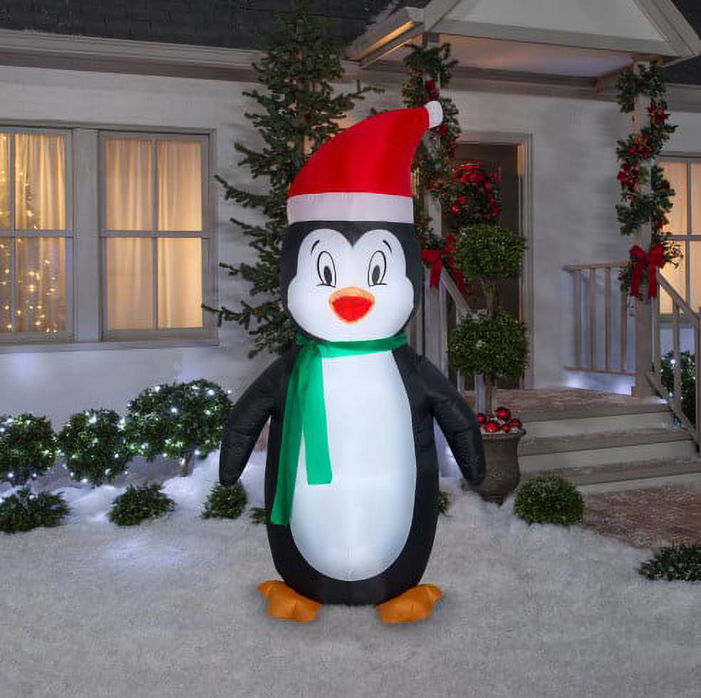 White 7 ft Tall Inflatable Penguin F72200