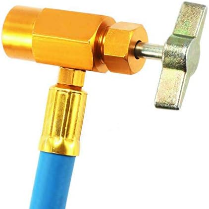 R134A AC Refrigerant Charge Hose Kit with 100PSI Pressure Gauge J600