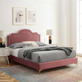Velvet Twin Bed in Dusty Rose P80154