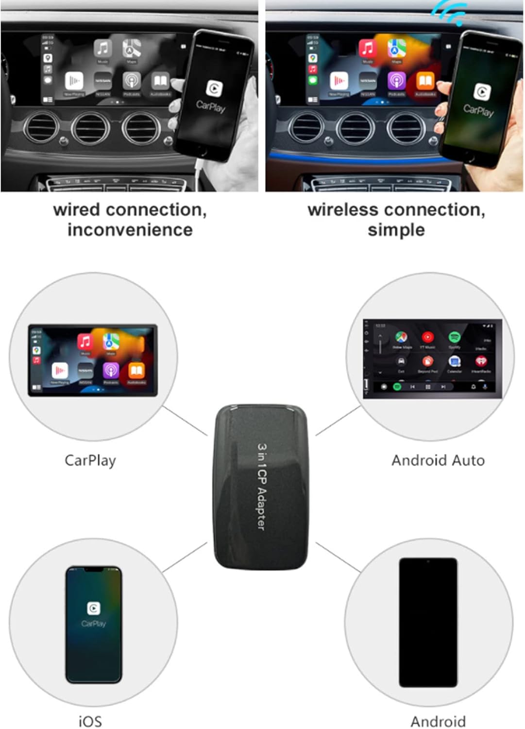 Wireless Carplay Adapter USB Dongle W1998