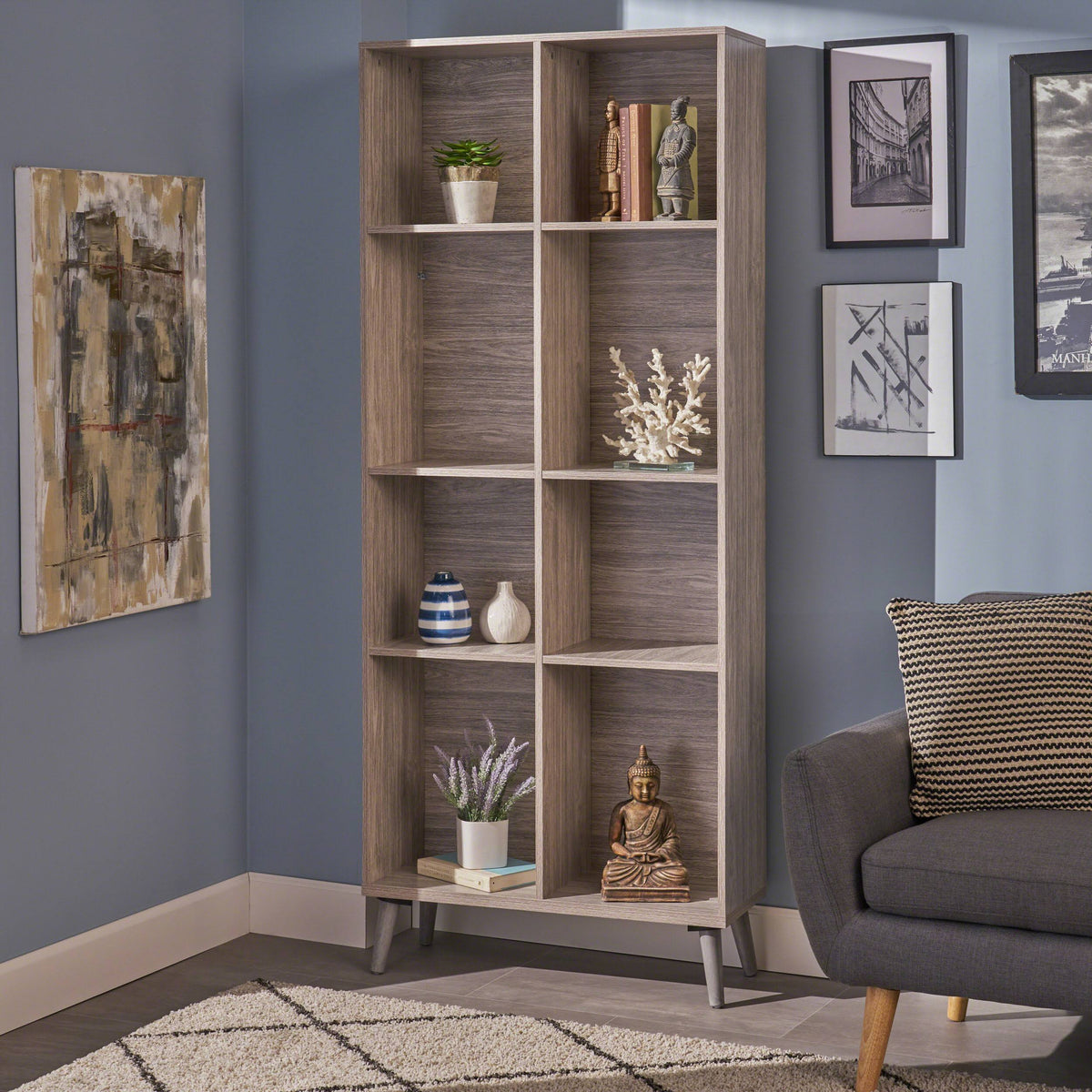 Wenge Faux Wood Bookcase E5830