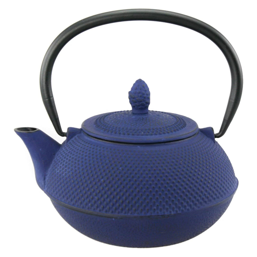 30 Oz Blue Cast Iron Tea Pot U767