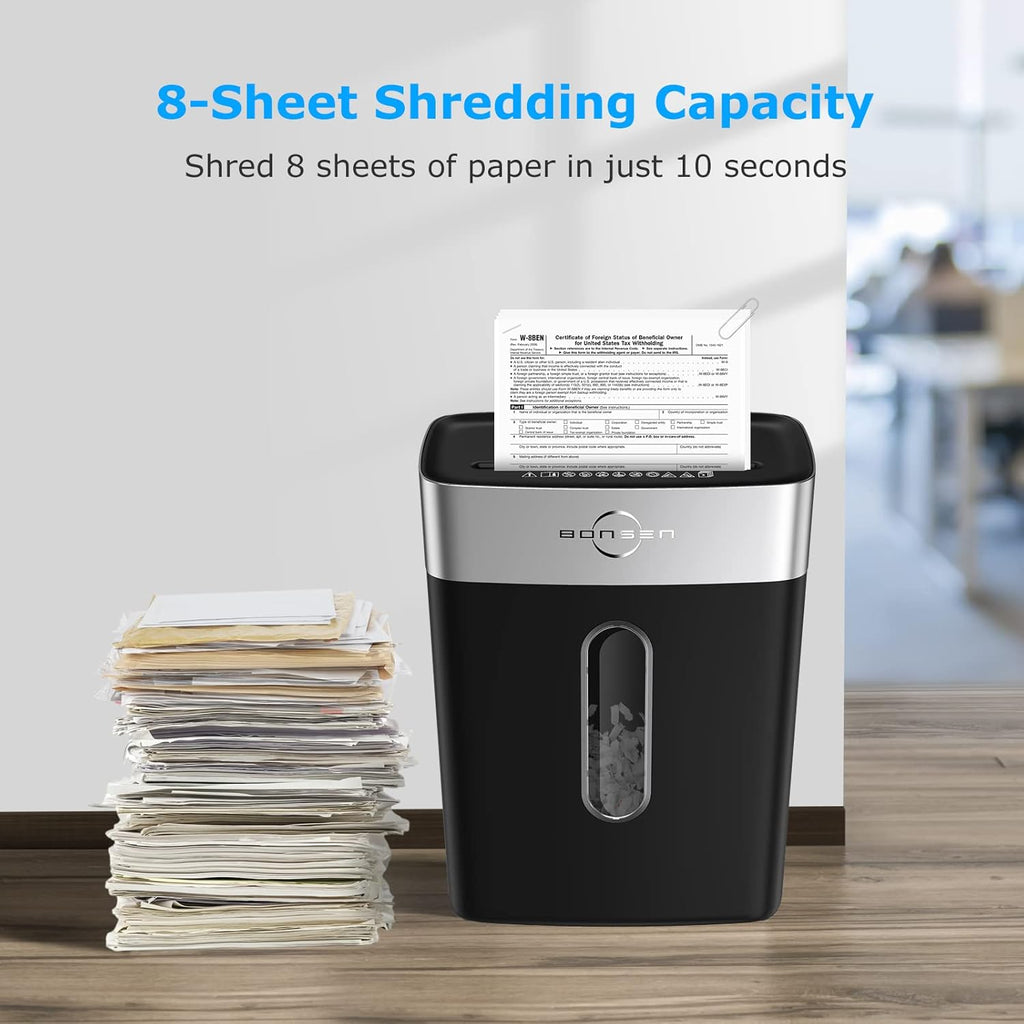 8-Sheet Crosscut Paper Shredder with 4 Gallons Wastebasket K271438
