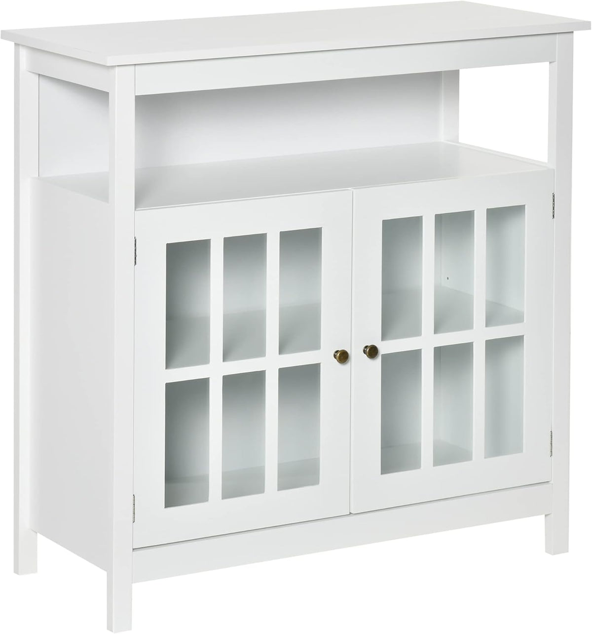 Cherry Wood Kitchen Storage Sideboard Cabinet with Glass Door Z665