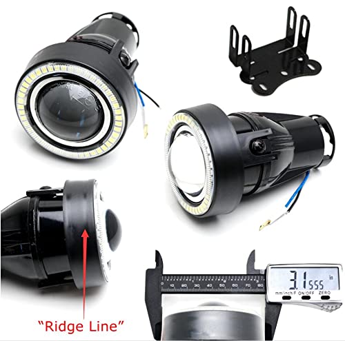 3-Inch Projector Fog Light Kit with 40-SMD Red LED Halo Ring U768
