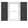 Vinyl Raised Panel Shutters 14.75 x 43 Tuxedo Gray R538