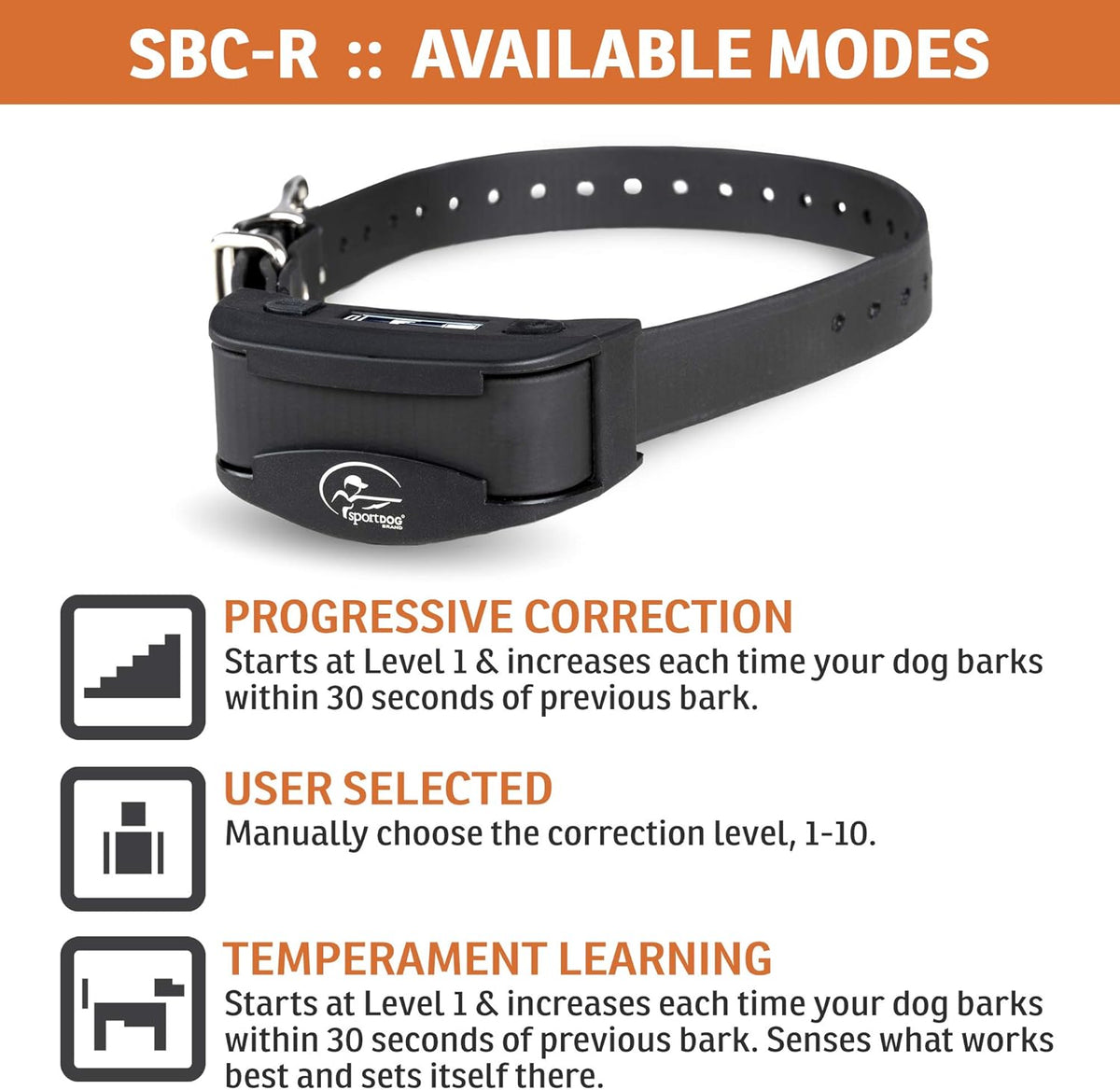 Rechargeable Waterproof Bark Collar for Dogs 8 lbs & up Z199526