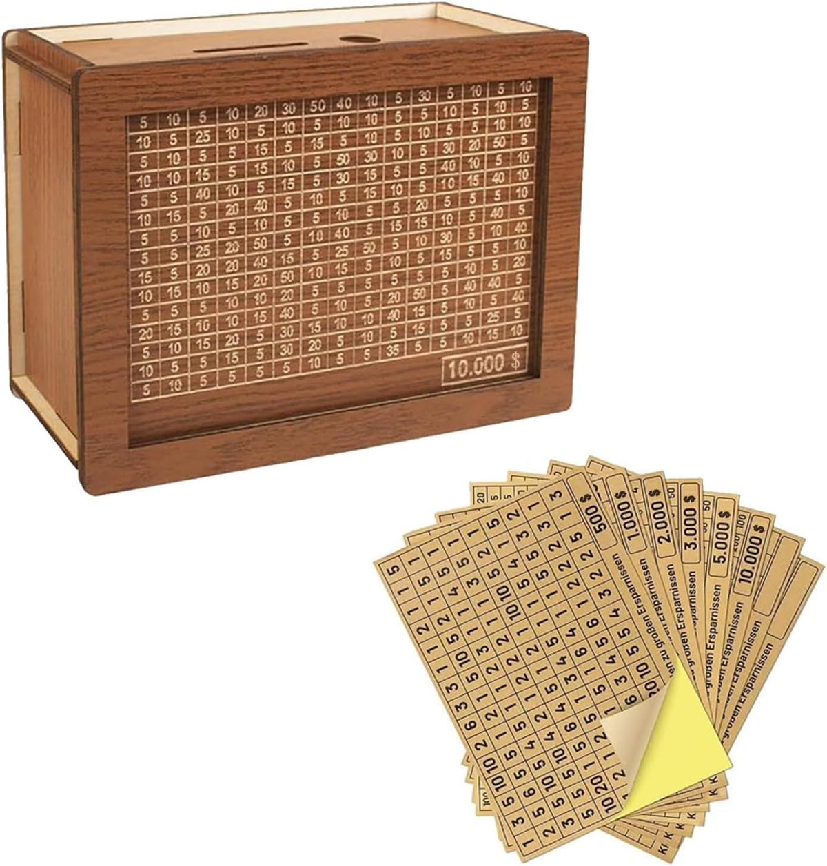 Wooden Savings Box with Coin Counter M45765