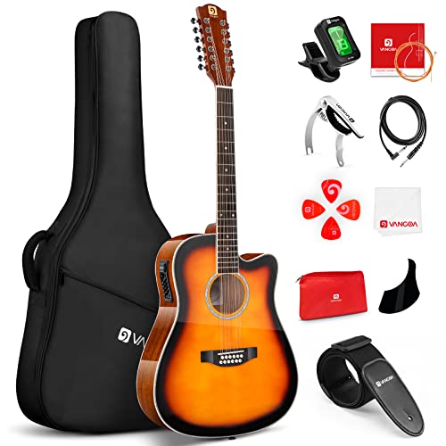 Black Matte 12 String Acoustic Electric Guitar N107469