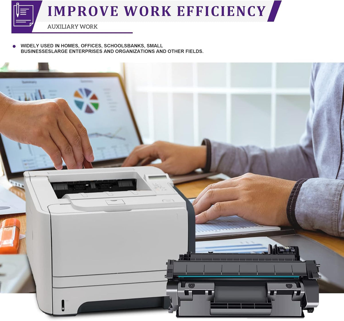 2 Pack Black Toner Cartridge A740710