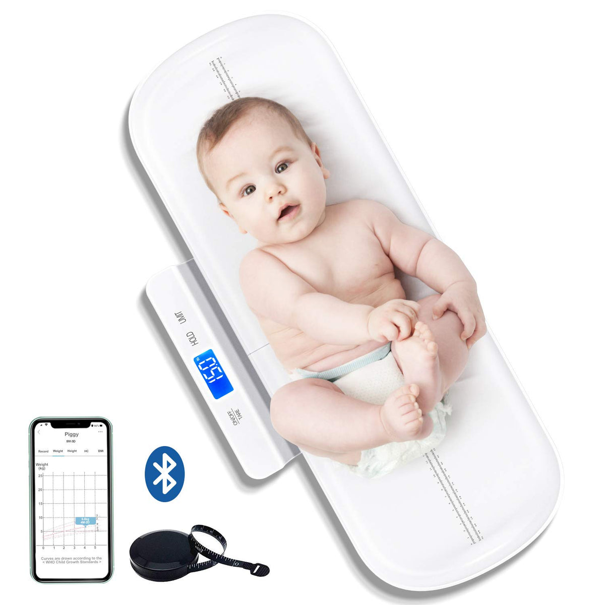 2 in 1 Digital Baby Scale with 4 Weighing Modes T2845