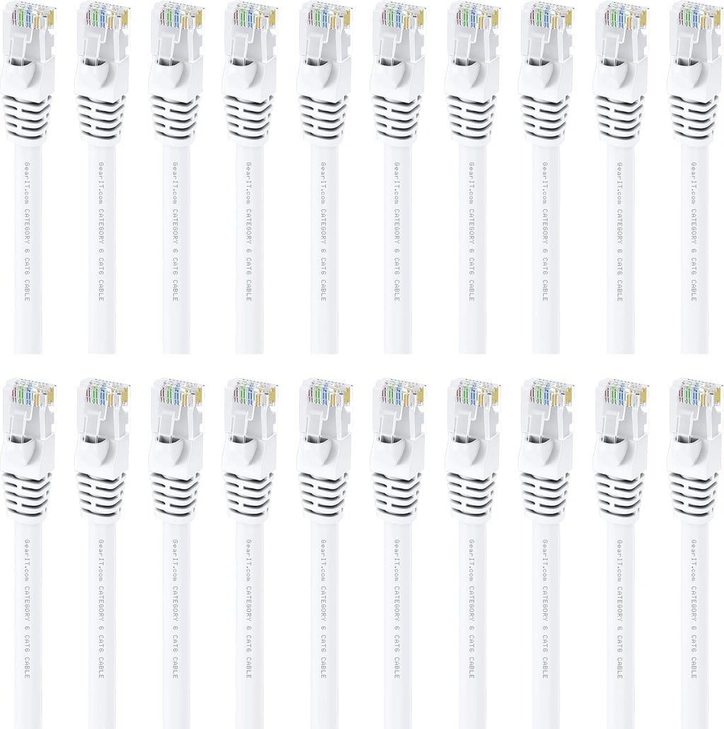 Cat 6 Ethernet Cable 25 ft 20-Pack White N6340