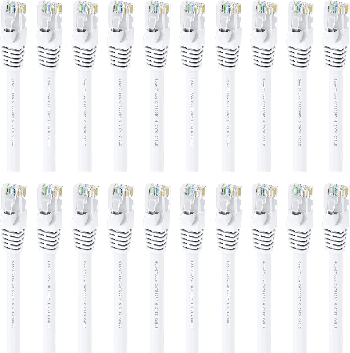 Cat 6 Ethernet Cable 25 ft 20-Pack White N6340