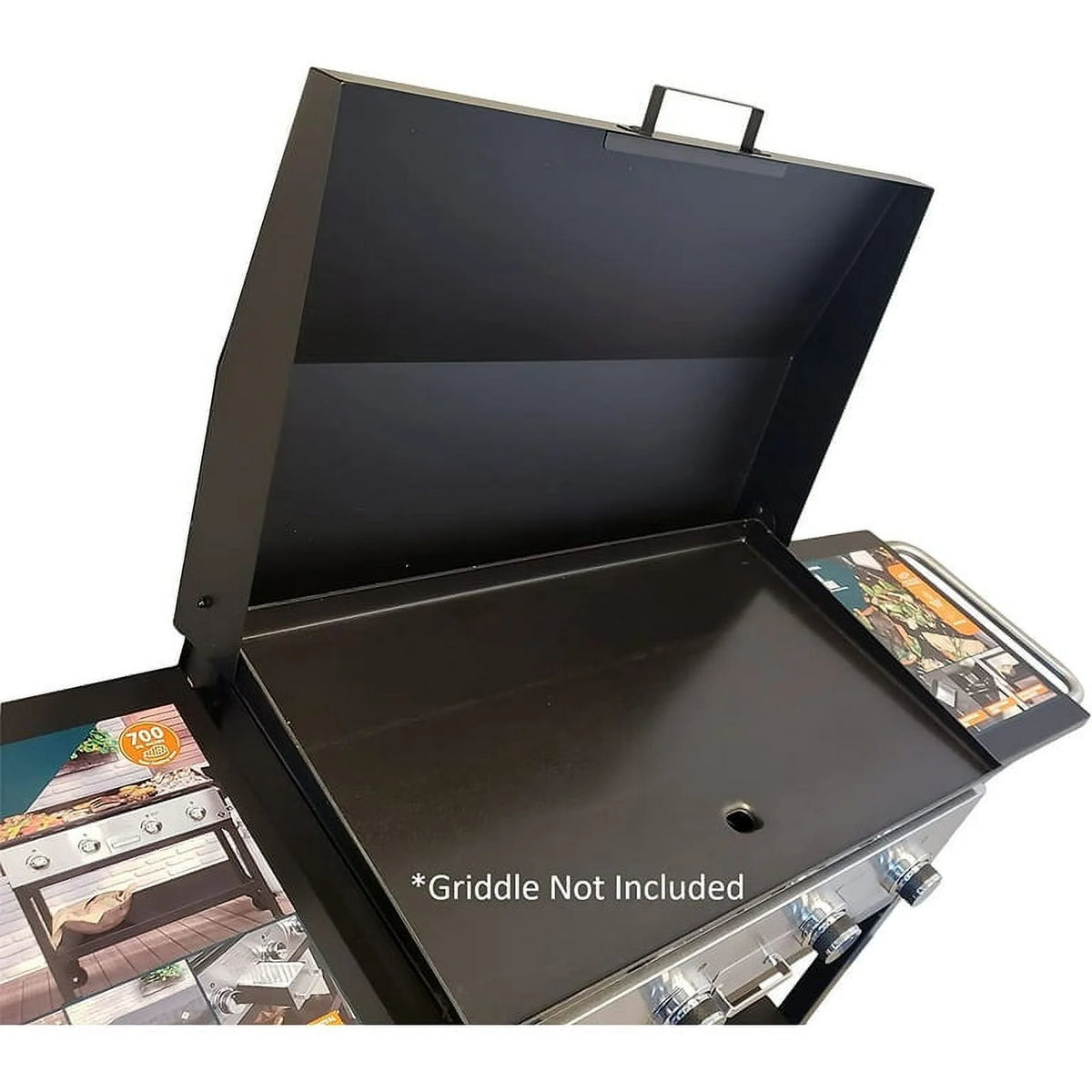 36 in Griddle Hood Lid Black BBQ Hard Cover H856